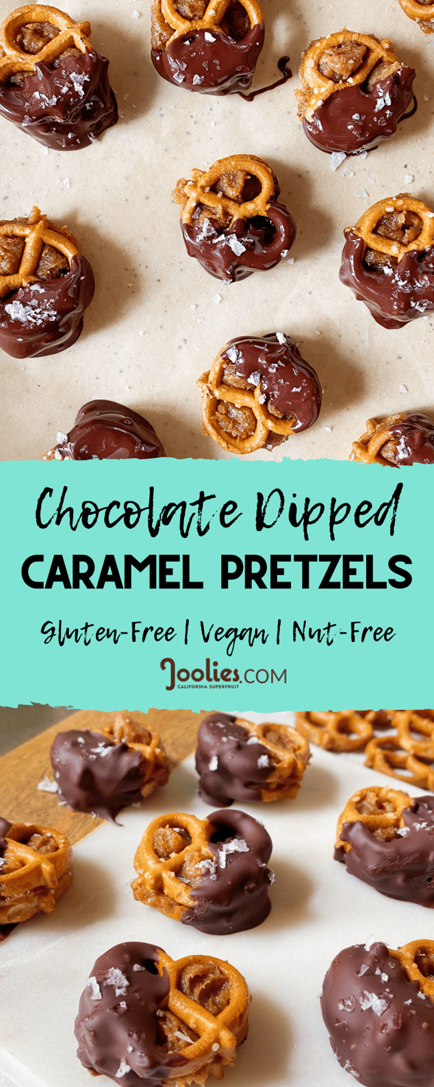 Chocolate Caramel Dipped Pretzels